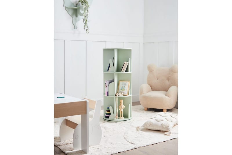 Kirjahylly Caney Vihreä - Vihreä - Huonekalut - Lasten kalusteet - Lastenhuoneen säilytys - Lastenhuoneen hylly - Kirjahylly lastenhuoneeseen