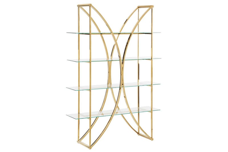 Kirjahylly Hollow Kulta - Kulta - Säilytys - Hylly - Kirjahylly