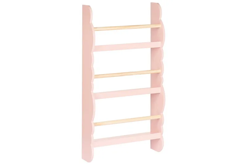 Kirjahylly Rigolet Vaaleanpunainen, Vaalea Puu - Vaaleanpunainen, Vaalea Puu - Säilytys - Hylly - Kirjahylly