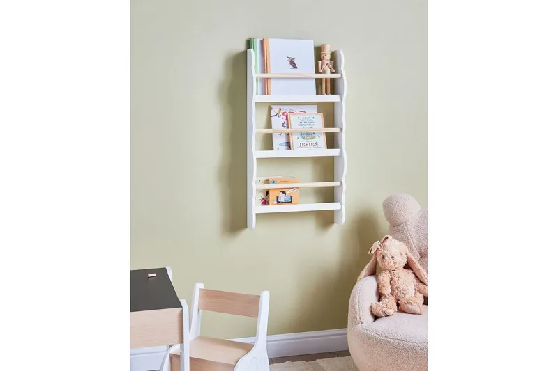 Kirjahylly Rigolet Valkoinen, vaalea puu - Valkoinen, vaalea puu - Säilytys - Hylly - Kirjahylly