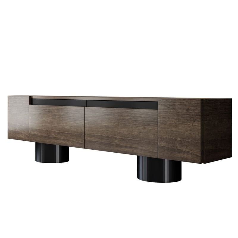 Kumail TV-taso 180 cm, Ruskea/Musta