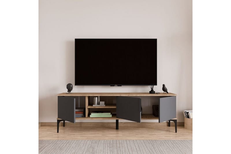 Kunar TV-taso 180 cm - Antrasiitti - Huonekalut - TV- & Mediakalusteet - Tv taso & Mediataso