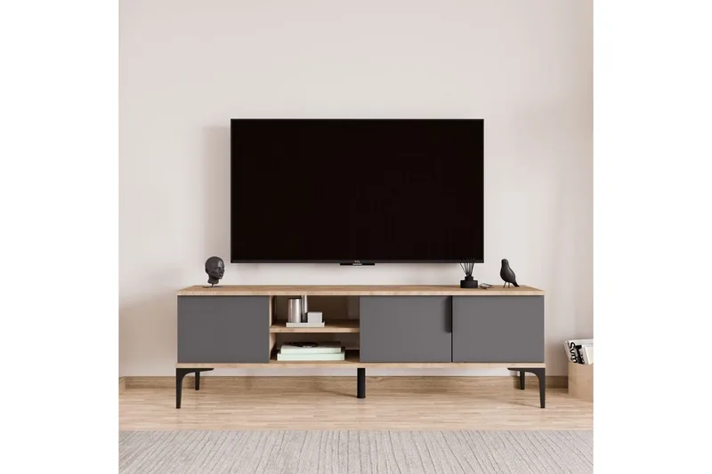 Kunar TV-taso 180 cm - Antrasiitti - Huonekalut - TV- & Mediakalusteet - Tv taso & Mediataso