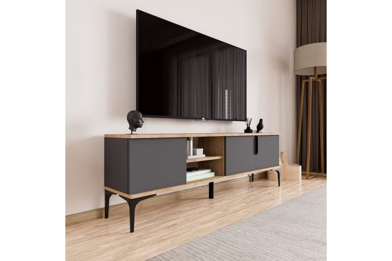 Kunar TV-taso 180 cm - Antrasiitti - Huonekalut - TV- & Mediakalusteet - Tv taso & Mediataso