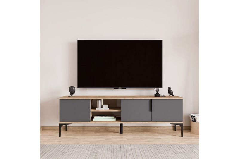 Kunar TV-taso 180 cm - Antrasiitti - Huonekalut - TV- & Mediakalusteet - Tv taso & Mediataso