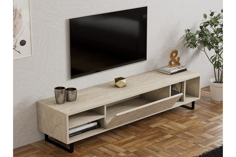 Lamal Tv-taso 160 cm - Beige - Huonekalut - TV- & Mediakalusteet - Tv taso & Mediataso