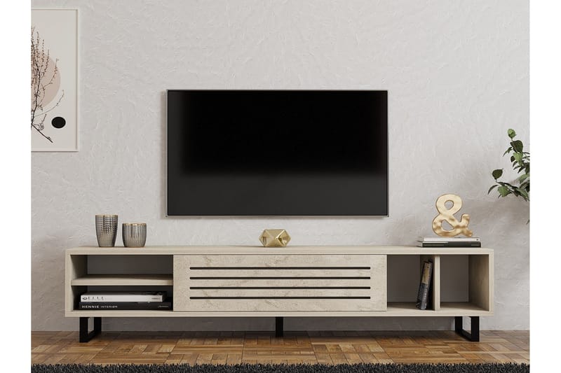 Lamal Tv-taso 160 cm - Beige - Huonekalut - TV- & Mediakalusteet - Tv taso & Mediataso