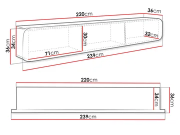 Lerva TV-taso 239 cm - Ruskea - Huonekalut - TV- & Mediakalusteet - Tv taso & Mediataso