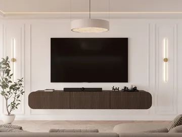 Lerva TV-taso 239 cm - Ruskea - Huonekalut - TV- & Mediakalusteet - Tv taso & Mediataso