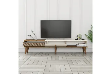 Lissione Tv-taso 180 cm - Pähkinäpuu/Kerma - Huonekalut - TV- & Mediakalusteet - Tv taso & Mediataso