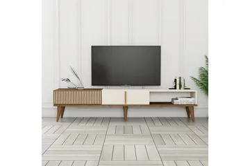 Lissione Tv-taso 180 cm - Pähkinäpuu/Kerma - Huonekalut - TV- & Mediakalusteet - Tv taso & Mediataso