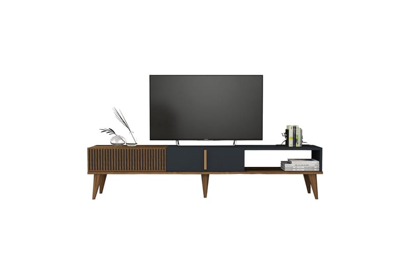 Lissione Tv-taso 180 cm - Pähkinäpuu/Antrasiitti - Huonekalut - TV- & Mediakalusteet - Tv taso & Mediataso