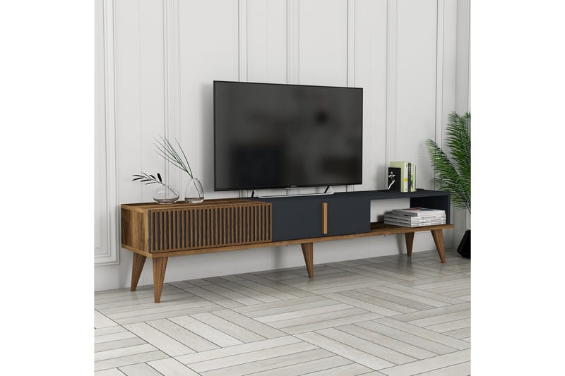 Lissione Tv-taso 180 cm - Pähkinäpuu/Antrasiitti - Huonekalut - TV- & Mediakalusteet - Tv taso & Mediataso