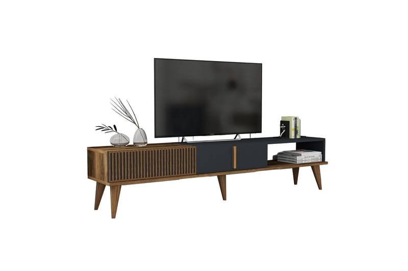 Lissione Tv-taso 180 cm - Pähkinäpuu/Antrasiitti - Huonekalut - TV- & Mediakalusteet - Tv taso & Mediataso