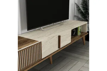 Lissione Tv-taso 180 cm - Pähkinäpuu/Beige - Huonekalut - TV- & Mediakalusteet - Tv taso & Mediataso