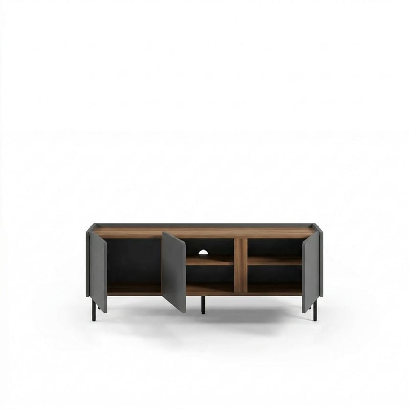 Lomar TV-taso 140x53,9x35,5 cm - Antrasiitti/Luonnontammi/Musta - Huonekalut - TV- & Mediakalusteet - Tv taso & Mediataso