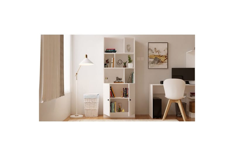 Lorven Kirjahylly 70 cm - Matta Valkoinen - Säilytys - Hylly - Kirjahylly