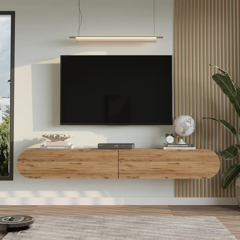 Lumina TV-taso 180x29,5x31,6 cm - Atlantic-mänty - Huonekalut - TV- & Mediakalusteet - Tv taso & Mediataso