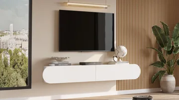 Lumina TV-taso 180x29,5x31,6 cm - Valkoinen - Huonekalut - TV- & Mediakalusteet - Tv taso & Mediataso