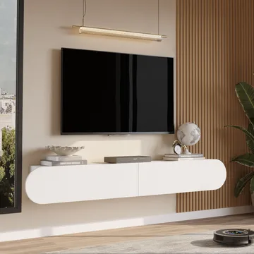 Lumina TV-taso 180x29,5x31,6 cm - Valkoinen - Huonekalut - TV- & Mediakalusteet - Tv taso & Mediataso