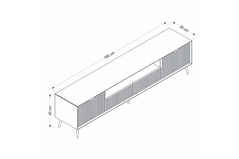 Luxe Tv-taso 180 cm - Hiekkakivi - Huonekalut - TV- & Mediakalusteet - Tv taso & Mediataso