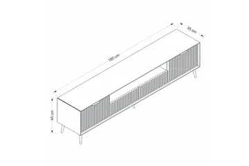 Luxe Tv-taso 180 cm - Hiekkakivi - Huonekalut - TV- & Mediakalusteet - Tv taso & Mediataso