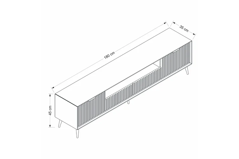 Luxe Tv-taso 180 cm - Hiekkakivi - Huonekalut - TV- & Mediakalusteet - Tv taso & Mediataso