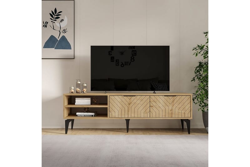 Lyven TV-taso 160 cm - Ruskea - Huonekalut - TV- & Mediakalusteet - Tv taso & Mediataso