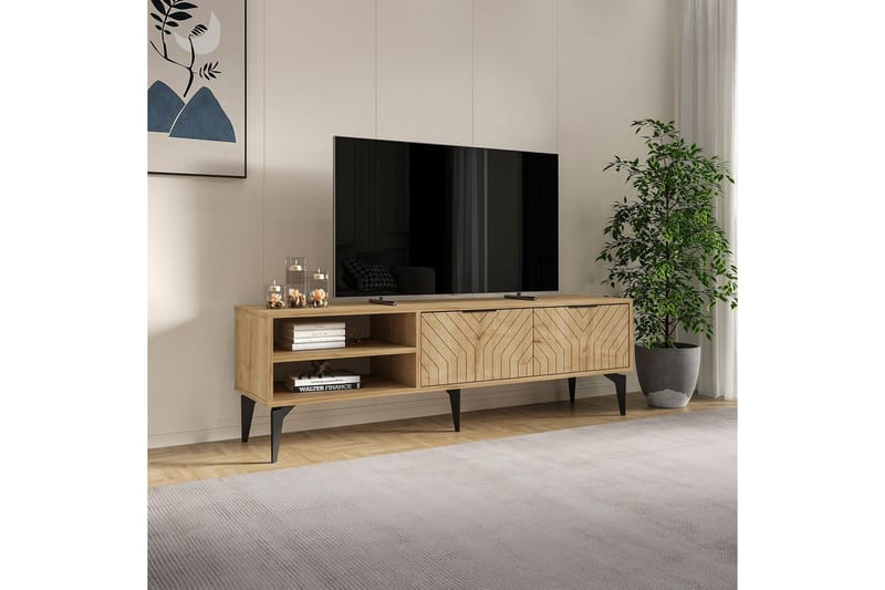 Lyven TV-taso 160 cm - Ruskea - Huonekalut - TV- & Mediakalusteet - Tv taso & Mediataso