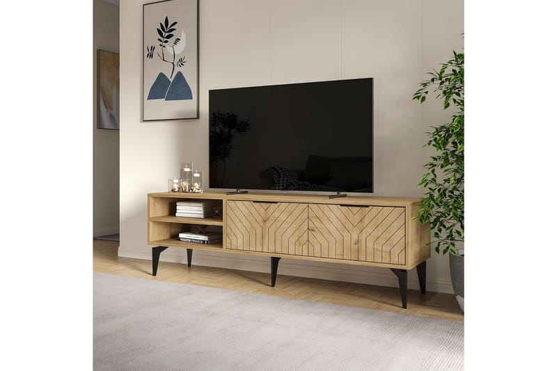 Lyven TV-taso 160 cm - Ruskea - Huonekalut - TV- & Mediakalusteet - Tv taso & Mediataso