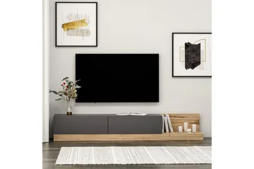 Majör Tv-taso 180 cm - Antrasiitti/Pähkinäpuu - Huonekalut - TV- & Mediakalusteet - Tv taso & Mediataso