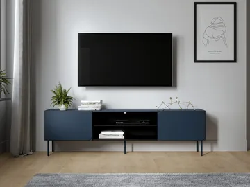 Marros TV-taso 200 cm Hyllyillä - Sininen - Huonekalut - TV- & Mediakalusteet - Tv taso & Mediataso