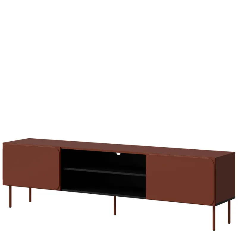 Marros TV-taso 200 cm Hyllyillä, Toskananpunainen