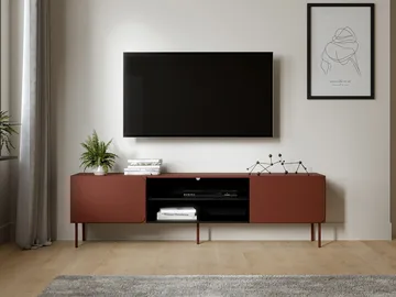 Marros TV-taso 200 cm Hyllyillä - Toskananpunainen - Huonekalut - TV- & Mediakalusteet - Tv taso & Mediataso