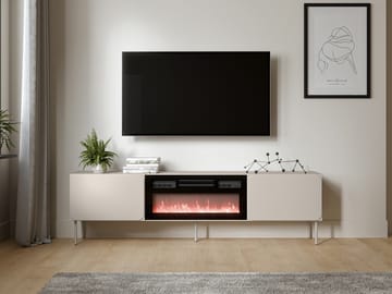 Marros TV-taso 200 cm Sähkötakalla - Beige - Huonekalut - TV- & Mediakalusteet - Tv taso & Mediataso