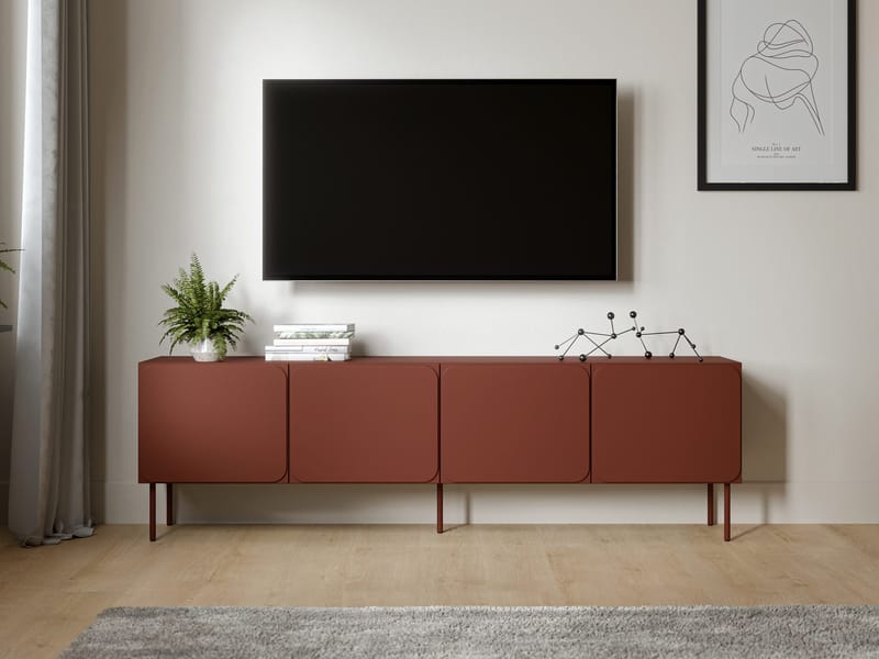 Marros TV-taso 200 cm - Toskananpunainen - Huonekalut - TV- & Mediakalusteet - TV-kaappi