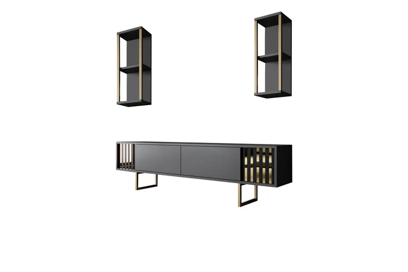 Masatomo Tv-taso 180 cm, Antrasiitti/Musta