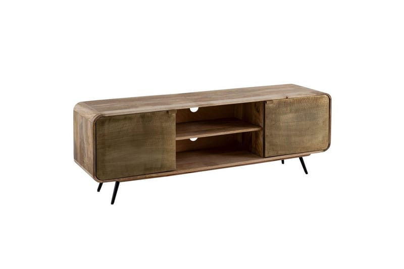 Matala kaappi Wohnling Massiivipuu 2 metalliovella säilytyslokerot teollinen, undefined