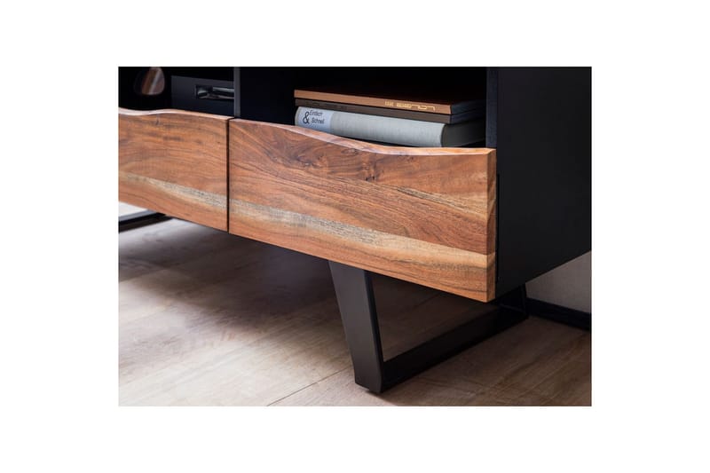 Matala kaappi Wohnling Massiivipuu 2 ovella 1 laatikko puureuna maalaistalo - Huonekalut - TV- & Mediakalusteet - TV-kaappi