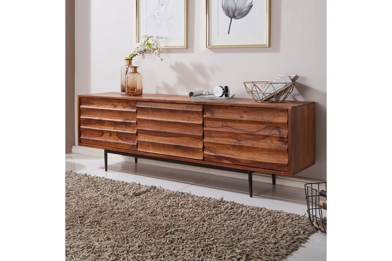 Matala kaappi Wohnling Massiivipuu säilytyksellä 3 ovea maalaistalo - Huonekalut - TV- & Mediakalusteet - TV-kaappi