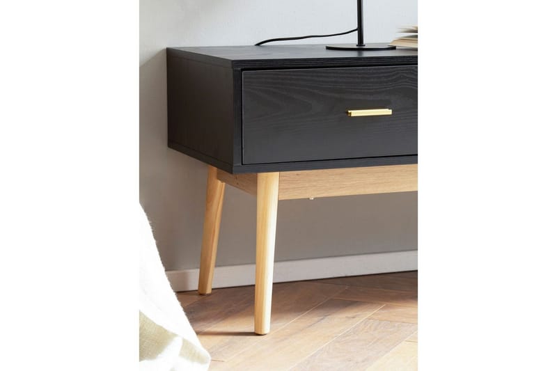 Matala kaappi Wohnling Tammi, päällystetty, 2 laatikkoa, moderni säilytysmoderni - Huonekalut - TV- & Mediakalusteet - TV-kaappi