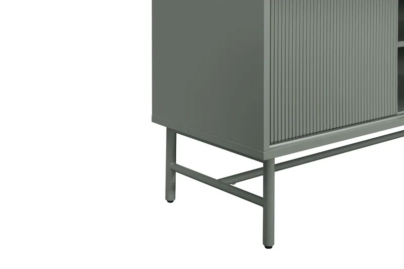 Matterhorn Kapea tv-taso säilytystilalla 40 cm syvä 157 cm leveä 58 cm korkea - Vihreä - Huonekalut - TV- & Mediakalusteet - Tv taso & Mediataso