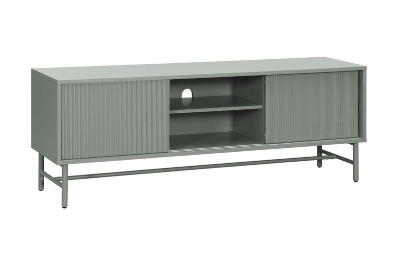 Matterhorn Kapea tv-taso säilytystilalla 40 cm syvä 157 cm leveä 58 cm korkea - Vihreä - Huonekalut - TV- & Mediakalusteet - Tv taso & Mediataso