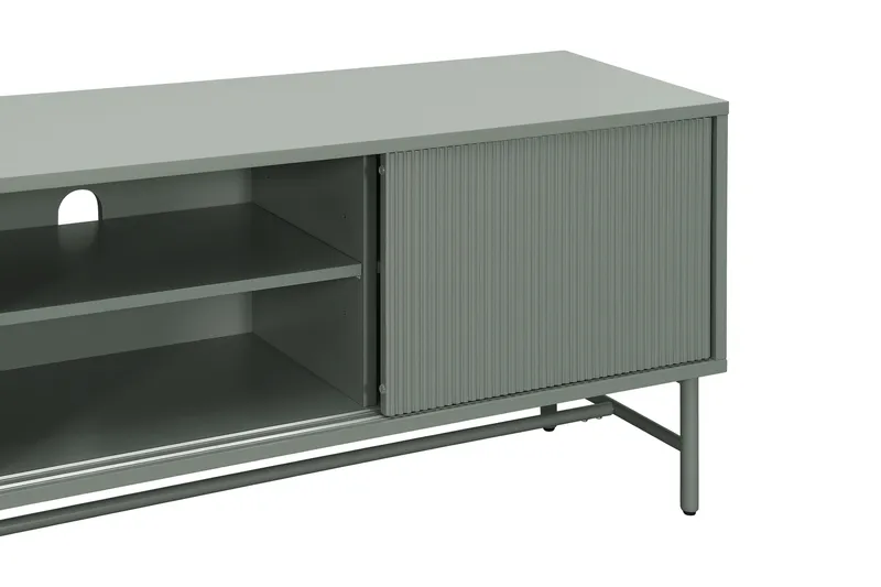 Matterhorn Kapea tv-taso säilytystilalla 40 cm syvä 157 cm leveä 58 cm korkea - Vihreä - Huonekalut - TV- & Mediakalusteet - Tv taso & Mediataso