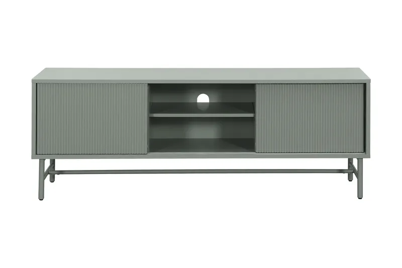 Matterhorn Kapea tv-taso säilytystilalla 40 cm syvä 157 cm leveä 58 cm korkea - Vihreä - Huonekalut - TV- & Mediakalusteet - Tv taso & Mediataso