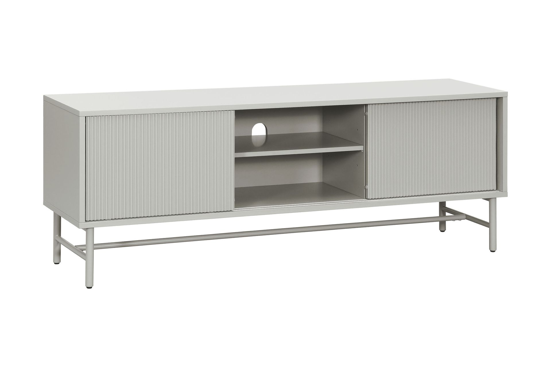 Matterhorn Kapea tv-taso säilytystilalla 40 cm syvä 157 cm leveä 58 cm leveä - Beige - Huonekalut - TV- & Mediakalusteet - Tv taso & Mediataso