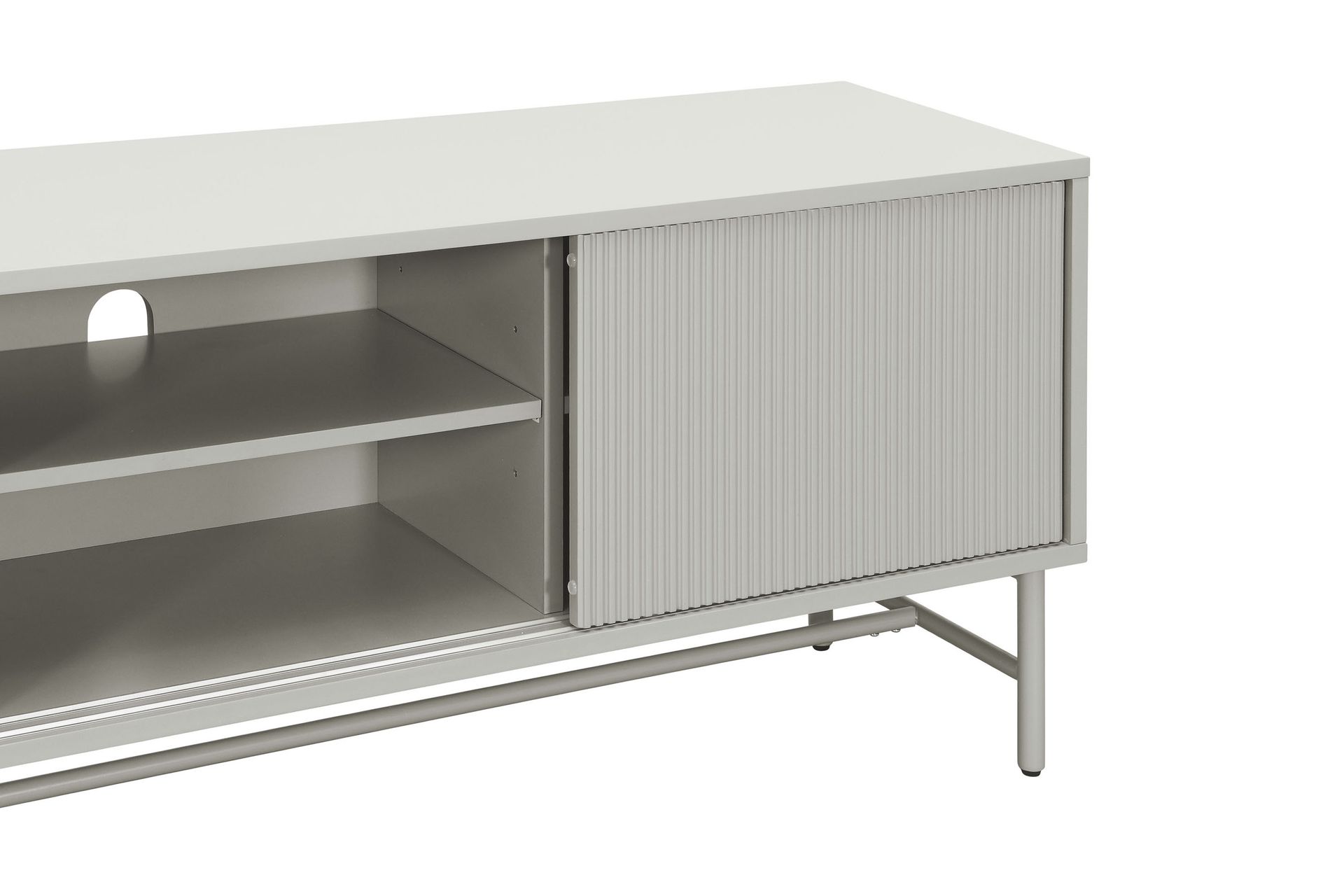 Matterhorn Kapea tv-taso säilytystilalla 40 cm syvä 157 cm leveä 58 cm leveä - Beige - Huonekalut - TV- & Mediakalusteet - Tv taso & Mediataso