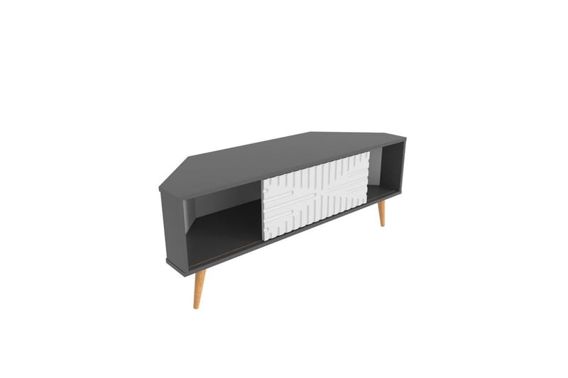 Abbas TV-taso 140 cm, Antrasiitti/Valkoinen