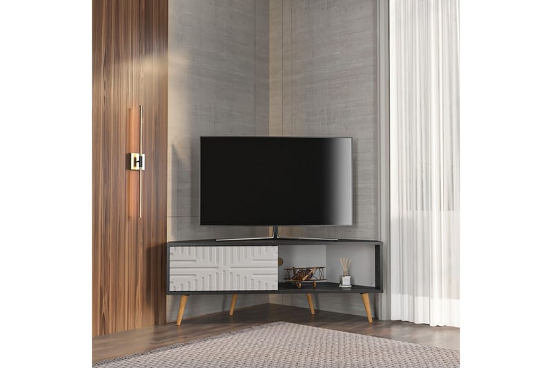 Abbas TV-taso 140 cm - Musta/Valkoinen - Huonekalut - TV- & Mediakalusteet - Tv taso & Mediataso