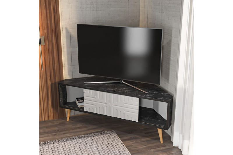 Abbas TV-taso 140 cm - Musta/Valkoinen - Huonekalut - TV- & Mediakalusteet - Tv taso & Mediataso